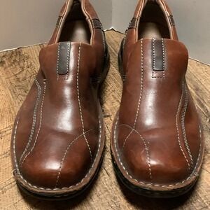 CLARKS ESCALADE STEP Sienna Brown LightweightLeather Flexible Soles 10 1/2 M
